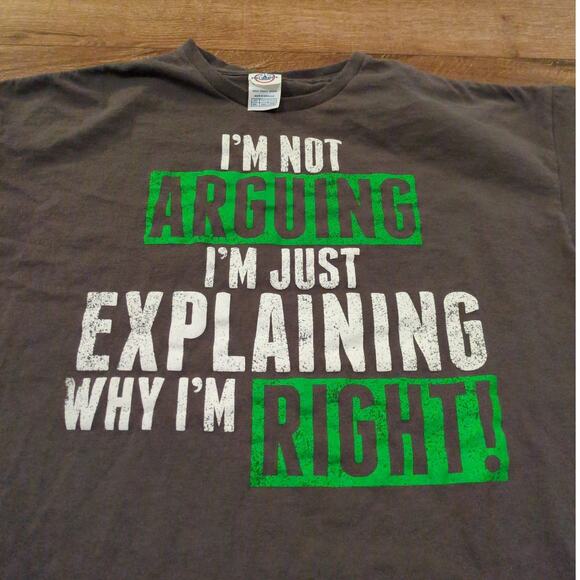 VTG Delta I'm Not Arguing I'm Just Explaining Why I'm Right Adul XXL Joke Y2K - Picture 2 of 6